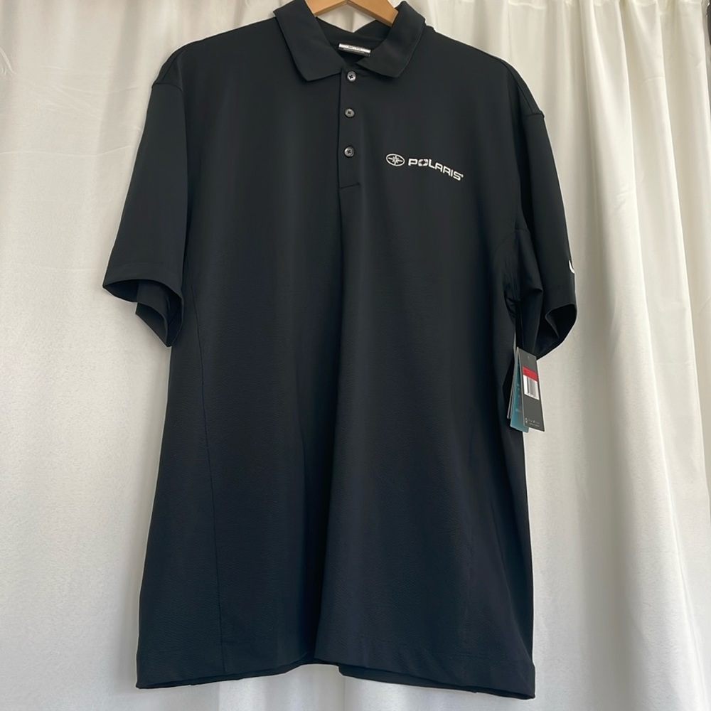NWT Nike Polaris Dry Fit Black Performance Polo size Large
